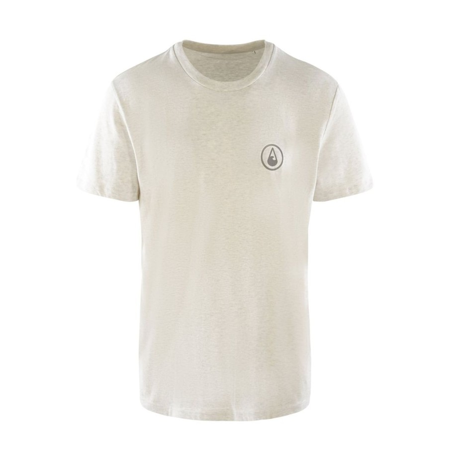 Clothing & Co. WAVE HAWAII | T-Shirt Kalaoa Men, Heather Cream Grey, Bio Baumwolle