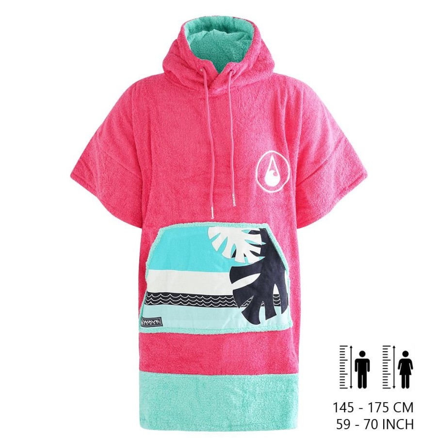 Unser Sortiment WAVE HAWAII | Bambus-Poncho Pink Wave