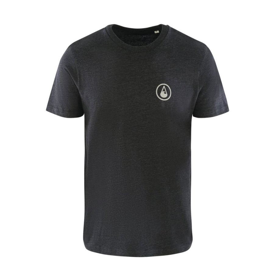 Clothing & Co. WAVE HAWAII | T-Shirt Kalaoa Men, Heather Black Denim, Bio Baumwolle