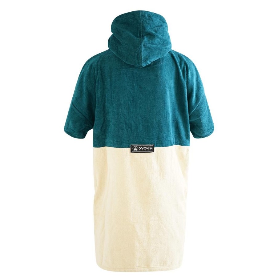 Unser Sortiment WAVE HAWAII | Poncho Petrol, Baumwolle Velours