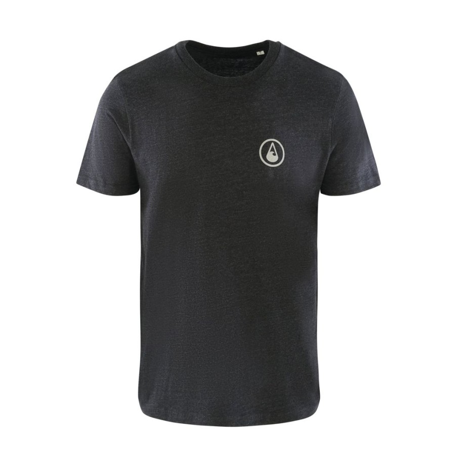 Unser Sortiment WAVE HAWAII | T-Shirt Kalaoa Men, Heather Black Denim, Bio Baumwolle