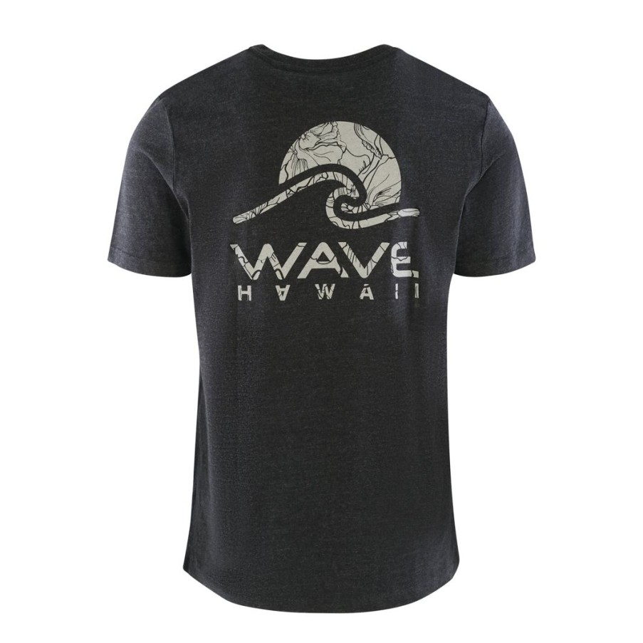 Unser Sortiment WAVE HAWAII | T-Shirt Kalaoa Men, Heather Black Denim, Bio Baumwolle