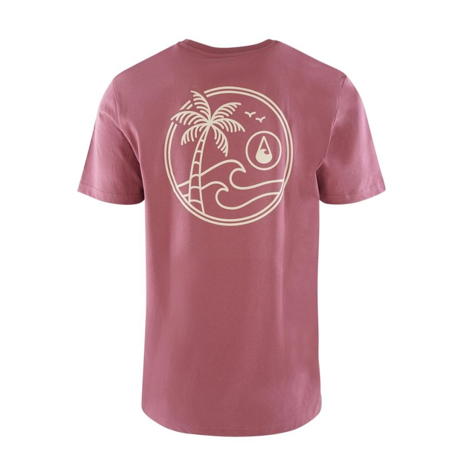 Unser Sortiment WAVE HAWAII | T-Shirt Waimea Men, Hibiscus Red, Bio Baumwolle