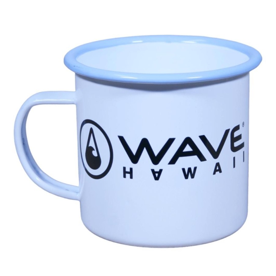 Unser Sortiment WAVE HAWAII | Emaille-Tasse Blue-Black, 350 Ml