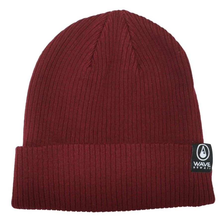 Clothing & Co. WAVE HAWAII | Wave Hawaii Beanie Bio Cotton Burgundy Red