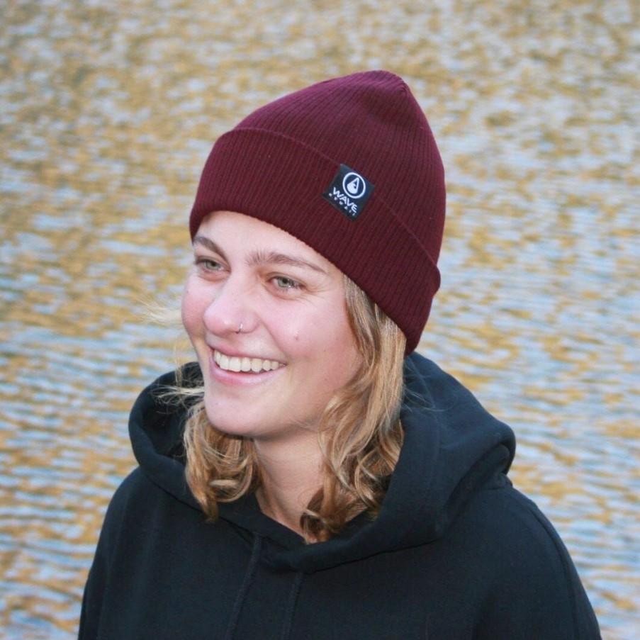 Unser Sortiment WAVE HAWAII | Wave Hawaii Beanie Bio Cotton Burgundy Red